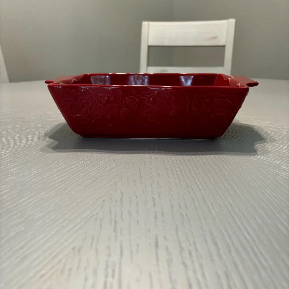 Laurie Gates Small Square Casserole Baking Dish Red 1.85 Quarts